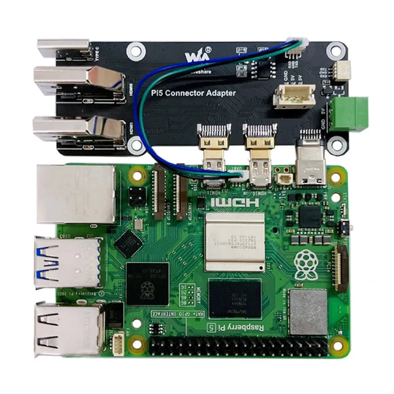 Raspberry Pi 5/4B Micro HD to HD Multifunctional Adapter Board All Ports To Pi's USB SideEasy Adapter Micro HD to HD 4K Board