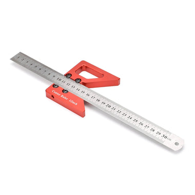 Center Finder Precision Center Marker 45 Degree Measuring Ruler Precision V-shaped Ruler Anodized Surface Durable Precision Tool Measurement Essential