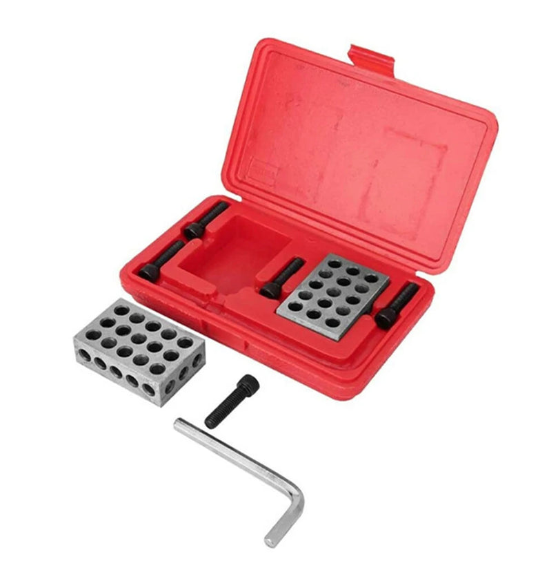 Precision Parallel Gauge Block 1-2-3 Inch 23 hole parallel iron gauge block Accuracy 0.005mm M10 thread - with socket wrench screw