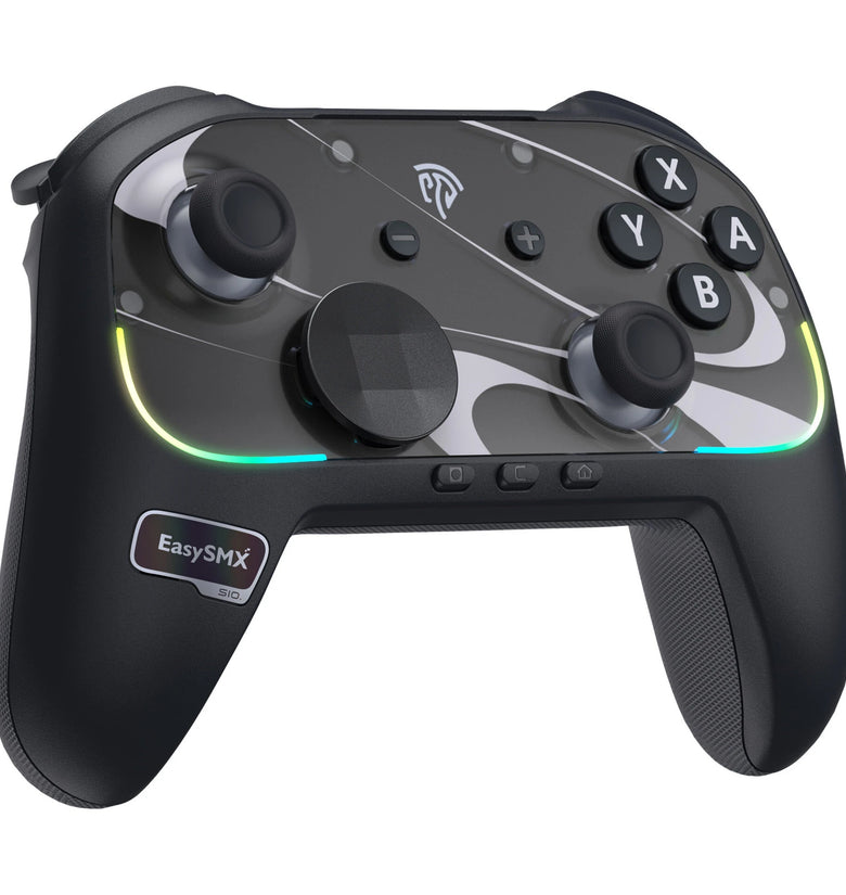 EasySMX S10 Wired bluetooth Gamepad TMR Joystick RGB Controller Compatible with Switch 2/PC/Phone/TV/Steam Support Six-axis Gyro HD Vibration NFC Function