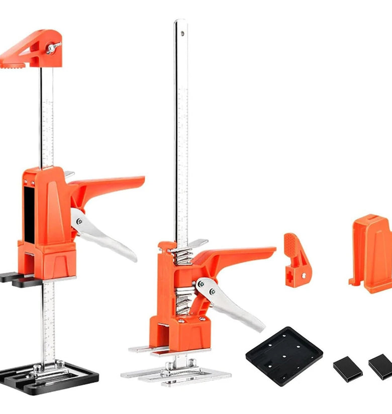 2PCS Labor Saving Handle Arm Jack Woodworking Clamps 400KG Lift Capacity Multi-Function Height Adjustment Lifting Device Door Panel Lifting Cabinet Jack