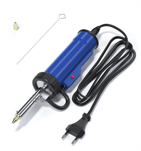 Handskit 110V/220V Electric Tin Sucker Dual-Use Electric Soldering Iron Gun Electric Heat Suction Tin Pump Electronic Dismantling Repair with 4 Suction Head