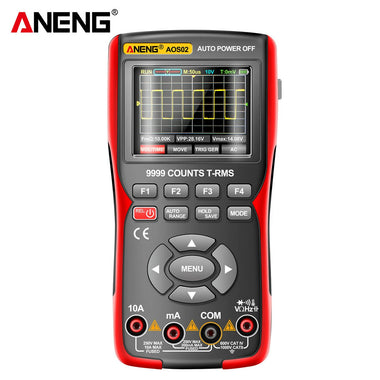 ANENG AOS02 9999 Counts Digital Professional Oscilloscope Multimeter 48M/S 10MHZ PC Waveform Data Storage True RMS Tranistor