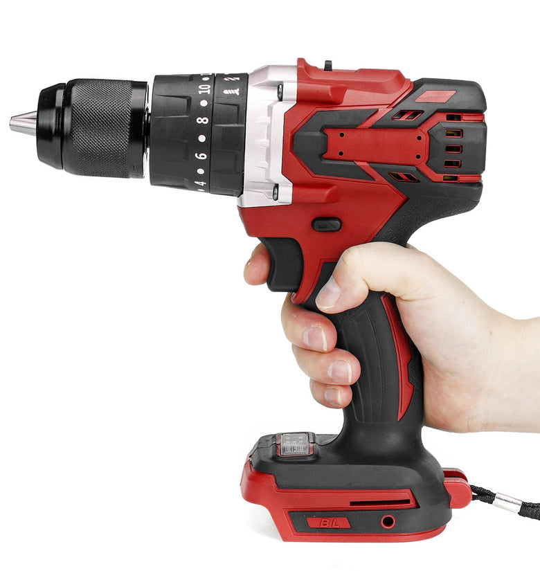 13mm 3 In 1 Brushless Impact Drill Hammer Cordless Elctric Hammer Drill Adapted To 18V Mak Battery