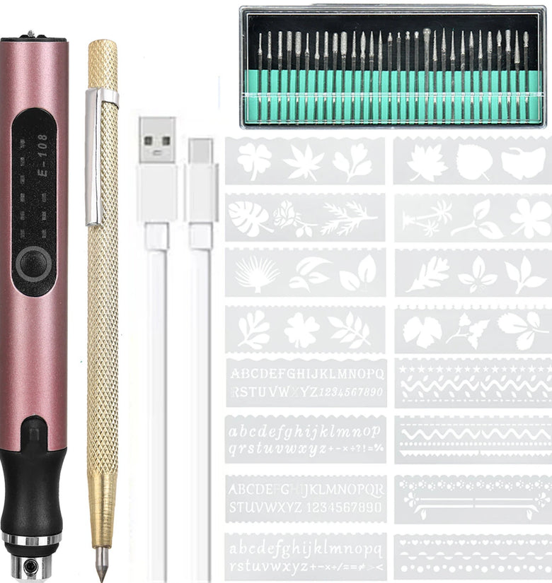 Rechargeable Cordless Mini Engraver Pen DIY Engraving Tool Kit For Metal Glass Ceramic Plastic Wood Jewelry Stencils