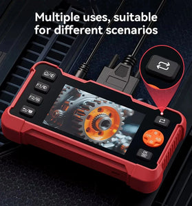 2-in-1 OBD2 Automotivo Scanner Endoscope Car Diagnostic Tool 4.0" IPS Screen 2.0MP HD Inspection Camera Engine Fault Code Reader & Clear Tool