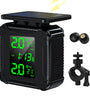 Motorcycle Solar Charge Tyre Temperature Alarm Sensor Tire Pressure Monitoring System Colorful Display Wireless TPMS