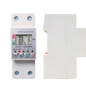 MAIQ-63 63A 110V 220V Tuya WiFi Energy Meter Kwh Metering Switch Timing Function with Voltage Current and Leakage Protection Work with Alexa Google Assistant