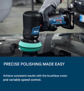GPO 12V-77 Professional Polisher 12V Brushless Motor 77mm Backing Pad