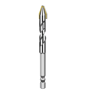 10PCS 6mm Hex Shank High-Strength Eccentric Twist Drill Bits Skewed Head 6mm Cutting Diameter for Tile/Glass/Metal/Wood/Plastic