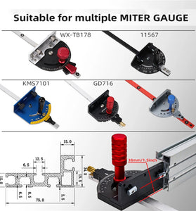 Fonson Adjustable 75 T-Track Miter Saw Fence for Woodworking Accessories Table Saw Fence with Laser Measure 400/600/800/1000mm Miter Gauge Fence Fits Portable Table Saws Band Saws and Cabinet Saws