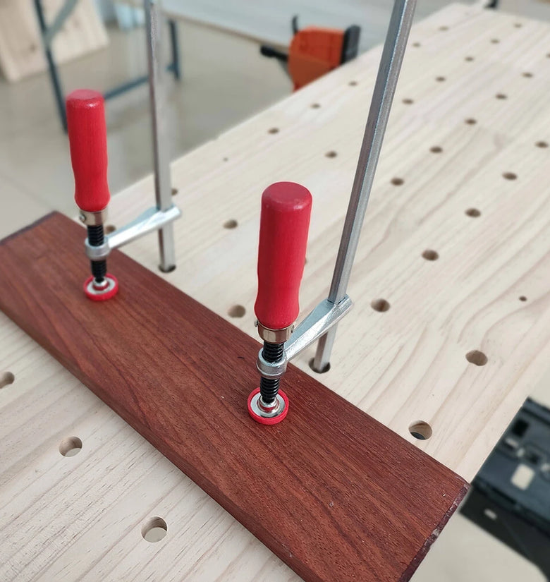 Quick Screw Woodworking Guide Rail Clamps T-Track Hold Down Clamps for MFT Table and Track Saw Guide Rail System for Makita Festool DEWALT RIDGID Guide Rail