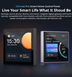 SONOFF NSPanel Pro Smart Home Control Panel Smart Scene Wall Switch Gateway Hub Voice Control Smart Home Thermostat Display Switch Works with Alexa EU Version