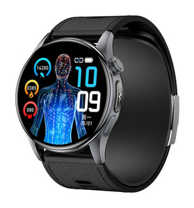 S200 1.56-inch AMOLED Display Murata Precision Piezoelectric Air Pump 4CH PD Optical Sensor ECG Heart Rate Blood Pressure Blood Oxygen Monitoring Body Composition Analysis Non-invasive Glucose Measurement NFC Function IP66 Waterproof Smart Watch