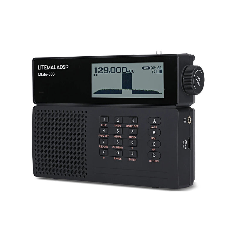LITEMALADSP MLite-880 Software-Defined Radio + 2pcs Donut AM SW Antenna Full Band SDR SSB CW AM SAM NFM WFM support Longwave Medium Wave Shortwave Aviation Band