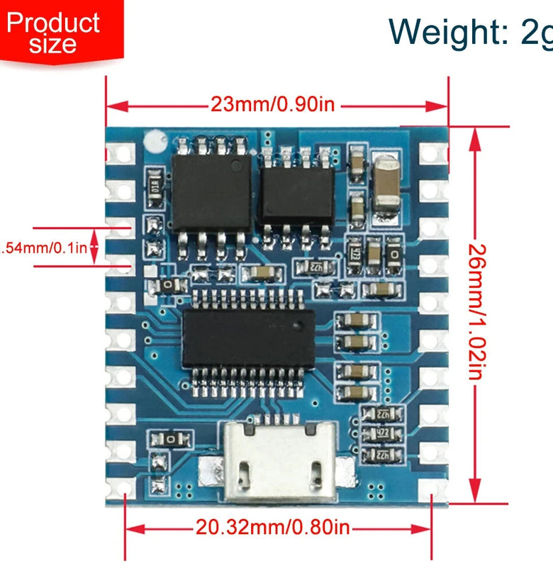 DY-SV19R 5W MP3 Player Amplifier Board USB One-for-One Control Flash Storage 32Mbit UART Playback Audio Tracks
