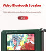 Nintaus E15 10W 4.3-inch HD Pocket Radio bluetooth Speaker Video Player Built-in Full Range Internal Magnetic Speaker 4000mAh Battery Support USB AUX TF Card Playback Portable Speakers
