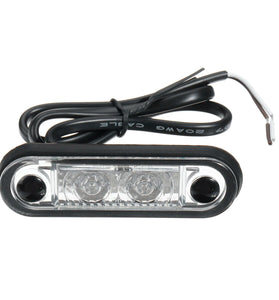 1PCS 12V/24V 2 LED Flush Fit Led Marker Lights Side Signal Lamps Kelsa Bar