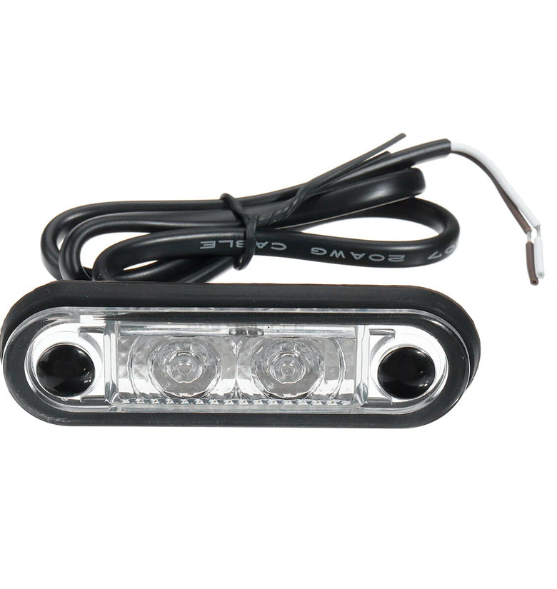 1PCS 12V/24V 2 LED Flush Fit Led Marker Lights Side Signal Lamps Kelsa Bar