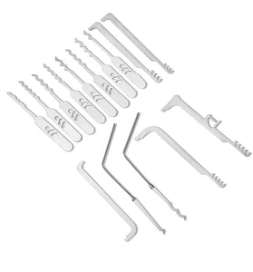 32PCS Practice Lock Picking Kit Transparent Padlock Stainless Steel Picks Ergonomic ABS Handles Comprehensive Learning Set Ideal for Beginners and Enthusiasts