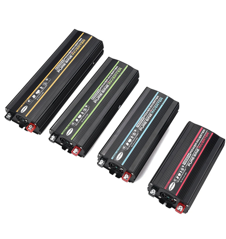AUTSOME 12V to 220V Converter Pure Sine Wave Power Inverter Car Solar Dual USB Charger With LED Display