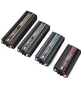 AUTSOME 12V to 220V Converter Pure Sine Wave Power Inverter Car Solar Dual USB Charger With LED Display