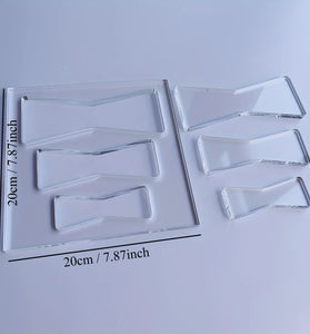 Butterflies Router Template Set Transparent Acrylic Butterflies Template Multiple Sizes 5mm Thick Clear Router Template for Precise Woodworking and Crafting