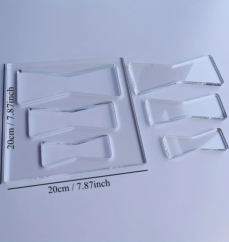 Butterflies Router Template Set Transparent Acrylic Butterflies Template Multiple Sizes 5mm Thick Clear Router Template for Precise Woodworking and Crafting