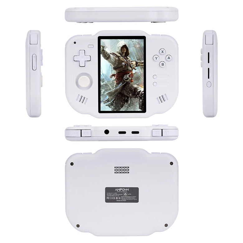 AMPOWN MINI ZERO 40 64G Vertical Handheld Game Console 4.0-inch Dual Systems Dual Mode 1900+ Games 4300mAh Battery Touch Screen Retro Video Game Player Console