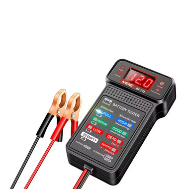 ANENG BT-172 12V Digital Battery Tester Battery Indicator with Alligator Clip LED Battery Status Indicator Motor to OL
