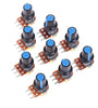 9Pcs/Set WH148 Potentiometer Resistor with Nuts and Potentiometer Button Cap Adjustable Knob for B1K/B2K/B5K/B10K/B20K/B50K