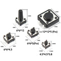 125pcs/Lot Touch Switch/Micro Switch /Push Buttons Switches 25 Types Assorted Kit 2*4/3*6/4*4/6*6 for DIY Tool Package