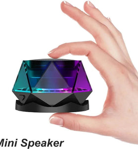 HS-001Y Mini Magnetic Base bluetooth Speaker Portable Subwoofer Speaker Stereo Sound RGB Light TWS Hands-free Call Phone Stand Outdoor Wireless Magnetic Speakers for Bicycle Car Dashboard Bus