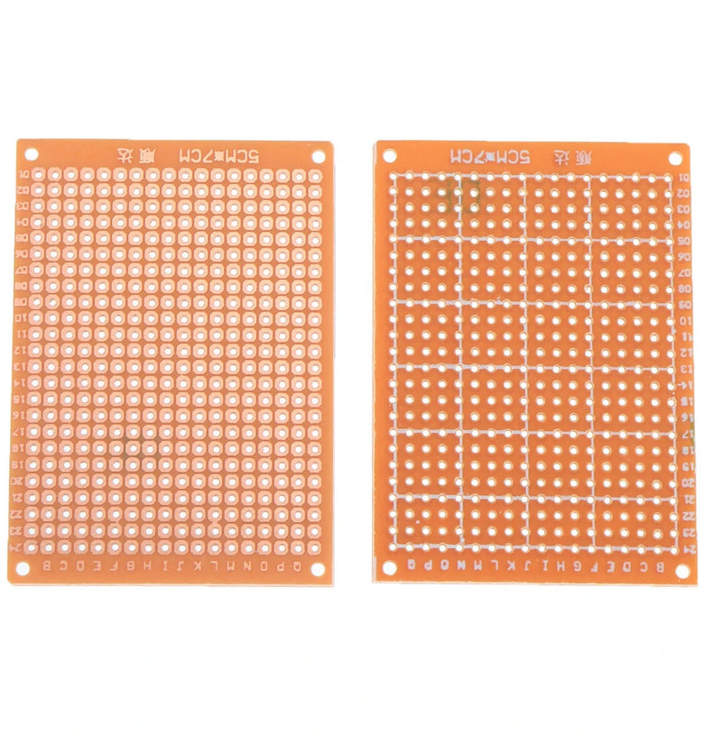 10pcs Universal PCB Board 5x7cm 2.54mm Hole Pitch DIY Prototype Paper Printed Circuit Board Panel Single Sided Board