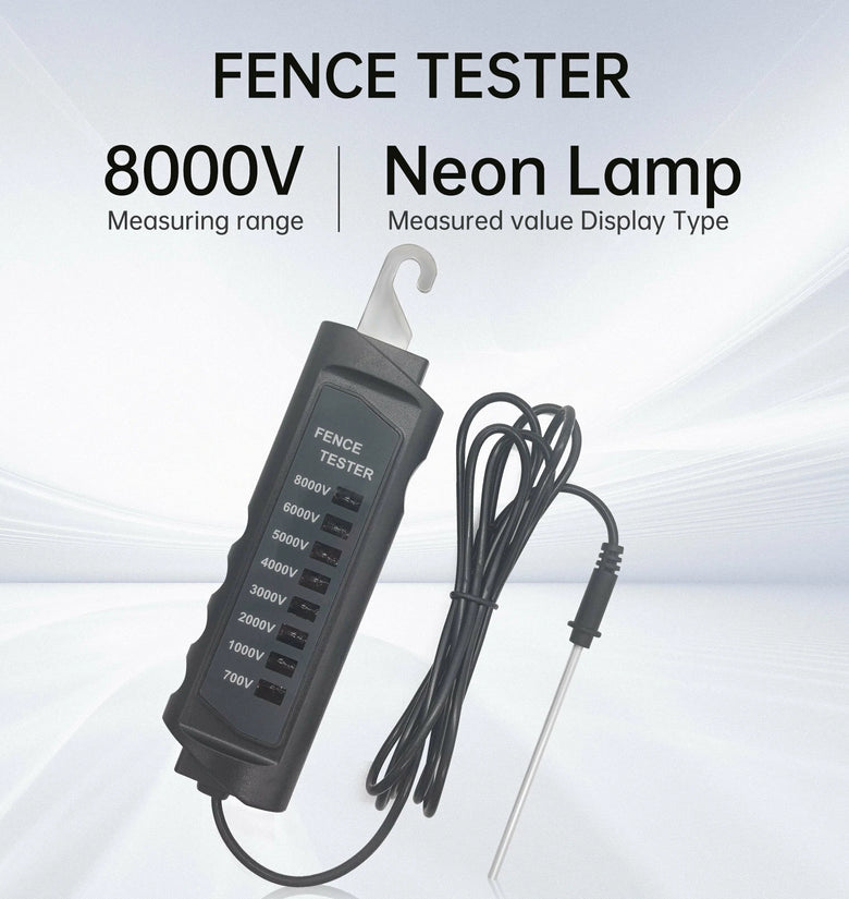 FT-891 Fence Ranch Voltage Tester 700V-8000V Ranch Farm Fence Pressure Gauge Detector Portable Fencing Energizer Voltage Meter