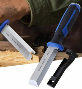 Woodworking Right Angle Chisel Hand Chisel with Hammer Function Multi-functional Slotting Chisel Flat Chisel Carpenter Carving