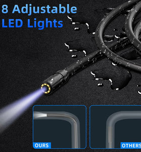 4.3 inch 8mm IPS Screen 1080P HD Car Inspection Camera 2000mah IP67 Waterproof Borescope Camera with 8 Adjustable LED Lights Scope Camera