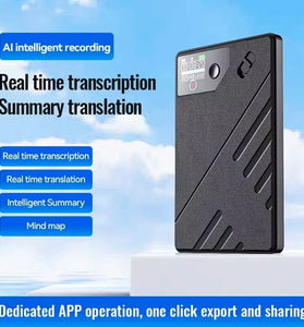 A5 AI Voice Recorder bluetooth Real-Time Transcription 60 Languages Translation ChatGPT 4 AI Summarization App Control Voice to Text 25H Battery Life Portable Magnetic Voice Recorder