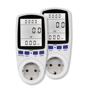 EU Plug Digital Power Meter Socket 230V 16A Energy Consumption Electricity Metering Monitor