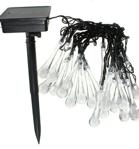 4.8M 20 LED Solar Power Raindrop String Fairy Light For Christmas Party Decor Christmas Decorations Clearance Christmas Lights