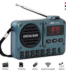 456BT Portable Radio FM Radio Rechargeable bluetooth Speakers Support Earphone USB TF Card MP3 Player Speaker Radios