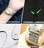 POEDAGAR Women Watch Thin Waterproof Luminous Quartz Watch Calendar Analog Stainless Steel Wrist Watch Date Lady Watch