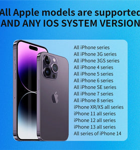 IOS Soft LineEndoscope Camera For iPhone APPLE 8MM Cars Endoscopic Flexible Line IP68 Waterproof 8 LEDs Borescope Inspection For iPhone For iOS