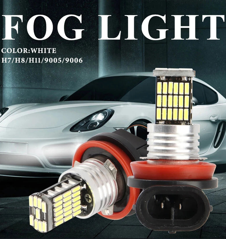 H4 H7 H8/H11 9005 9006 Pair High Brightness LED Fog Lights LED Chip 45MD Lens 12V Car Lamp Driver Car Lamp Super Bright