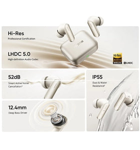 Realme Buds Air7 ANC Earbuds Wireless bluetooth 5.4 Earphone 52dB Depth Noise Cancelling AI Call Noise Reduction LHDC Hi-Res 12.4mm Deep Bass Driver 3D Surround Sound 45ms Low Delay 52H Playback Sports Headphones