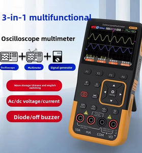 RC7105 3-in-1 Oscilloscope Multimeter Signal Generator Portable Device High Precision 5V Rechargeable 3000mAh Battery LCD Screen Waveform Storage Compact Tool