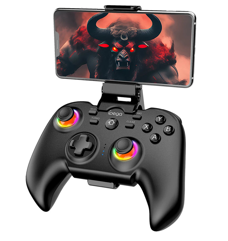 IPEGA PG-9115 RGB Wireless bluetooth Game Controller with Dual Motor Vibration Turbo Function for Android/iOS/Switch/PC/PS3/PS4