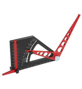 Adjustable Set Square Scriber Aluminum Alloy Movable Angle Protractor Carpentry Measurement Tool for Angle Finding and Line Scribing