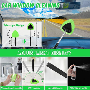 13-Piece Car Detailing Cleaning Kit  Car Detailing Brush Wash Engine for Wheel Clean Kit Adjustable Handle Cleaning Towel