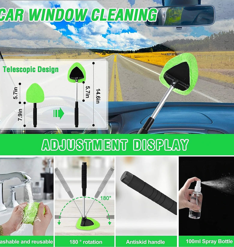 13-Piece Car Detailing Cleaning Kit  Car Detailing Brush Wash Engine for Wheel Clean Kit Adjustable Handle Cleaning Towel